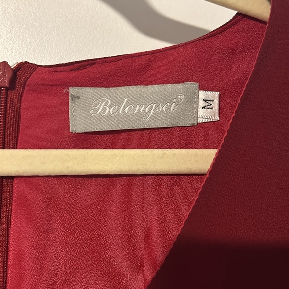 Wine Red Dress - Picture 6 of 7